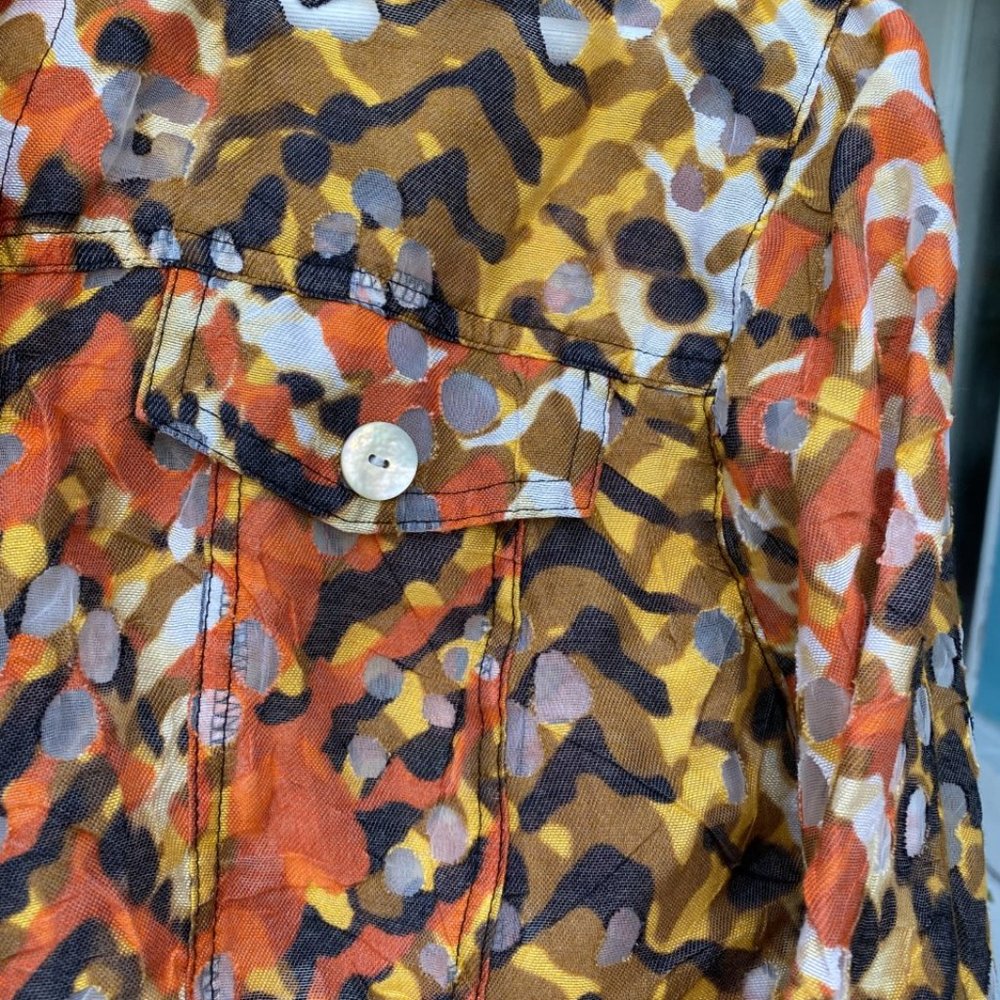 Ruby Rd Petite Linen Blend Multicolor Camouflage … - image 8